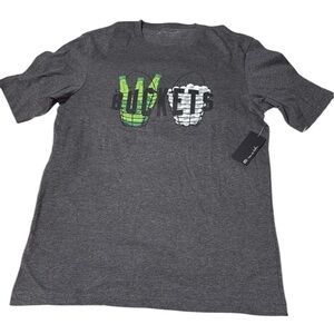 NWT Travis Mathew Buckets Heather Grey Pinstripe Shirt Size S 100% Pima Cotton